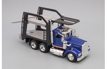 KENWORTH W900 трейлер автовоз (1979), blue / grey