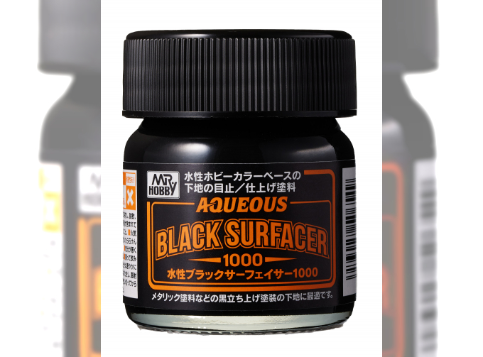 Грунтовка Mr. Aqueous Black Surfacer 1000, 40мл.