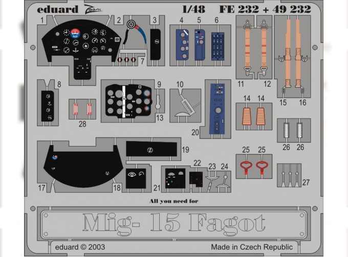 Фототравление МиГ-15 Fagot