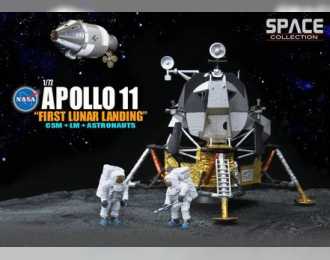 NASA, Apollo 11 Columbia + Eagle, Lunar Landing July 20th, 1969, Command + Lunar Module Diorama