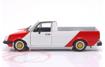 VOLKSWAGEN Caddy Pick-Up Red Cowboy Racing Tribute (1982), red / white