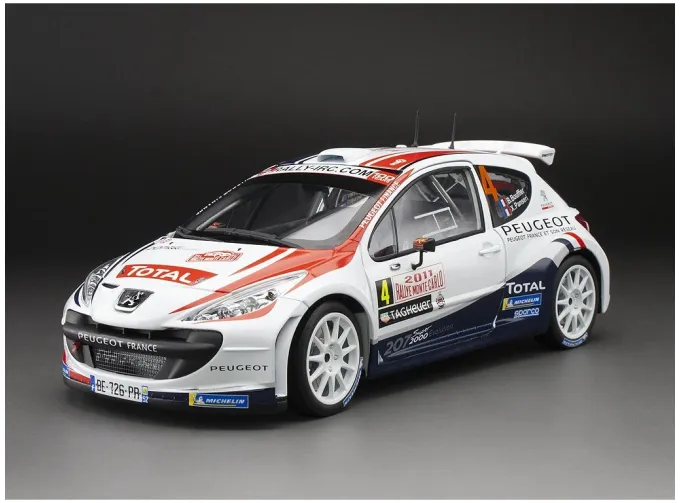 PEUGEOT 207 S2000 №4 Winner Rally Montecarlo (2011) Bryan Bouffier - Xavier Panseri, White Red