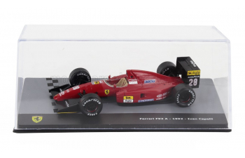 FERRARI F1 F92a №28 Season (1992) Ivan Capelli - Con Vetrina - With Showcase, Red Black