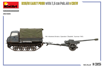 Сборная модель STEYER Rso/01 Tank Truck Military Cingolato With Trailer 1945