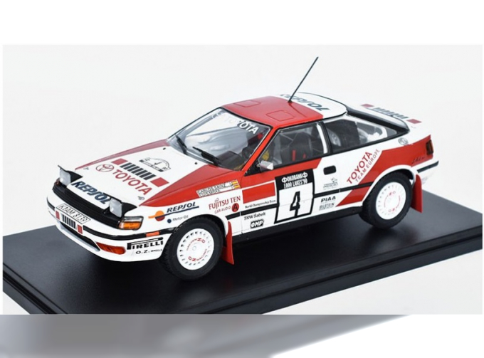 TOYOTA Celica GT-4 #4 Sainz/Moya 1000 Lakes Rally (1990), white / red