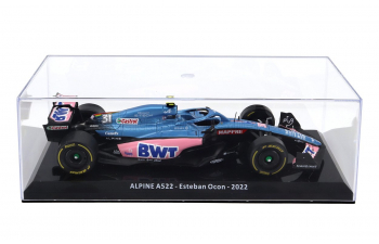 ALPINE F1 A522 Team Alpine Bwt №31 Season (2022) Esteban Ocon - Con Vetrina - With Showcase, Blue Pink