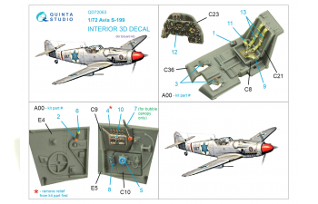 3D Декаль интерьера кабины Avia S-199 (Eduard)