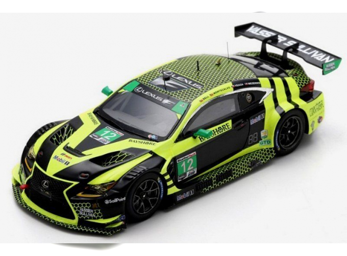 LEXUS Rc F Gt3 Team Aim Vasser Sullivan №12 24h Daytona (2021) R.Megennis - Z.Veach - T.Bell - F.Montecalvo, Black Yellow