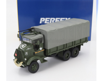 GMC 353 Afkwx Truck Bache Military Telonato 3-assi (the Red Bull) (1944), Military Green