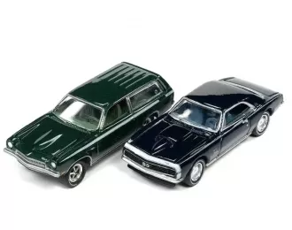 CHEVROLET Camaro SS (1967), royal plum, CHEVROLET Stinger Wagon, dark green & white stripes, Yenko pack