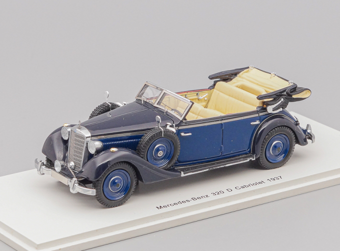 (Б/У) MERCEDES-BENZ 320 D Cabriolet (1937), dark blue / black