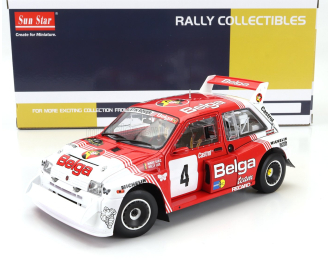 AUSTIN Mg Metro 6r4 №4 2nd Rally Lotto Bianchi (1986) M.Duez - W.Lux, Red White