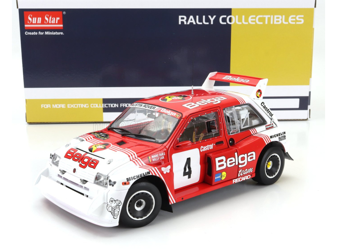 AUSTIN Mg Metro 6r4 №4 2nd Rally Lotto Bianchi (1986) M.Duez - W.Lux, Red White
