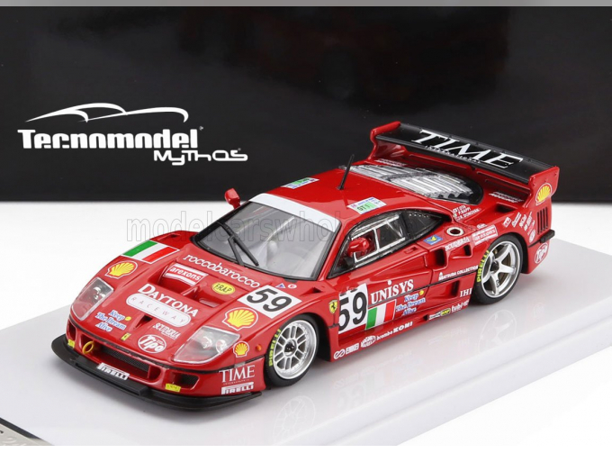 FERRARI F40 Lm 3.5l Turbo V8 Team Ennea Srl №59 24h Le Mans (1996) Piero Nappi - Robin Donovan - Tetsuya Ota, Red