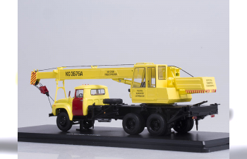 Автокран КС-3575А (на шасси ЗИL 133ГЯ) аварийная служба, желтый / красный