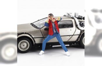 DE LOREAN Figure Marty Mcfly - Michael J. Fox - Back To The Future - Ritorno Al Futuro - Car Not Included, Blue Red