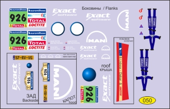 Декаль VOLKSWAGEN Touareg Dakar 2007