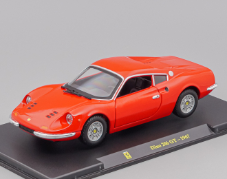 FERRARI Dino 206 (1967) - Con Vetrina - With Showcase, red