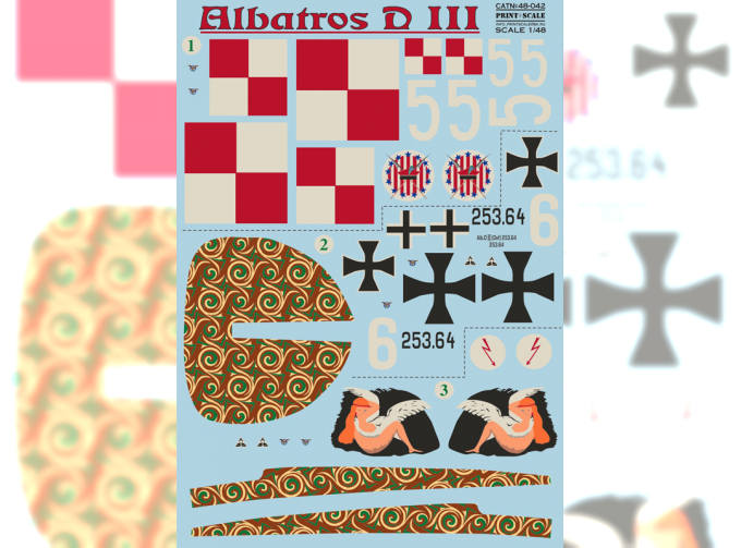 Albatros D.III The complete set 2 leaf Wet decal