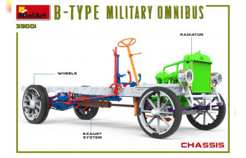 Сборная модель ВОЕННЫЙ АВТОБУС Тип-Б “OMNIBUS"