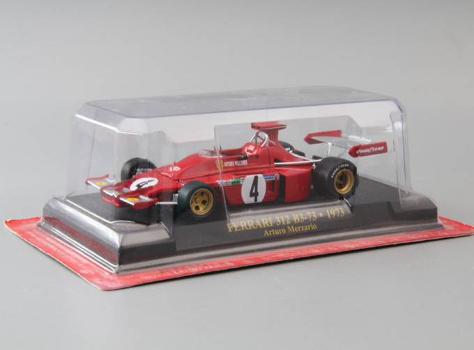 FERRARI 312 B3-73 Arturo Merzario #4 (1973), red