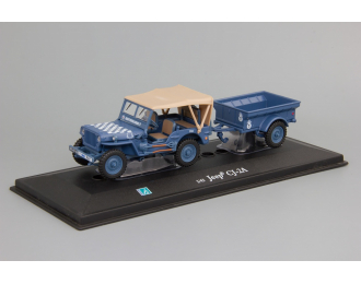 JEEP Willys CJ-2A с прицепом, blue