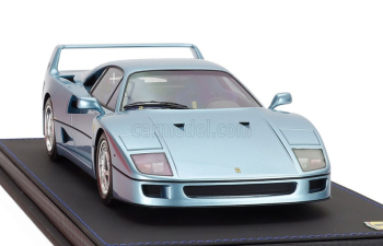 FERRARI F40 (1987) - Con Vetrina - With Showcase, light blue