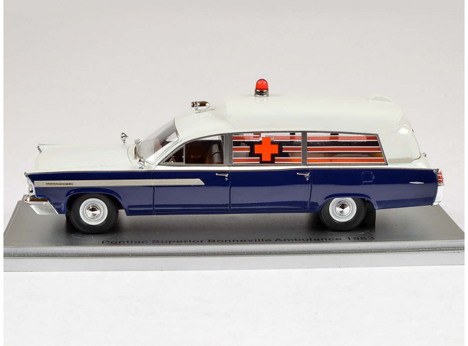 PONTIAC Superior Bonneville J.F.K Ambulance (1963), blue / white