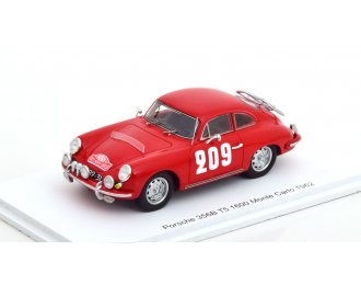 PORSCHE 356b T5 1600 N 209 Rally Montecarlo 1962 R.dooijes - R.slotemaker, Red