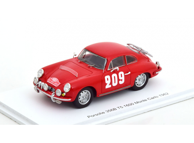 PORSCHE 356b T5 1600 N 209 Rally Montecarlo 1962 R.dooijes - R.slotemaker, Red