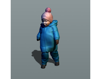 Фигура Малыш идет, окрашенная