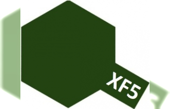 Краска акриловая зеленый матовый XF-5 Flat Green,10мл.