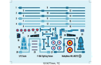 Сборная модель Самолет F-16A Fighting Falcon