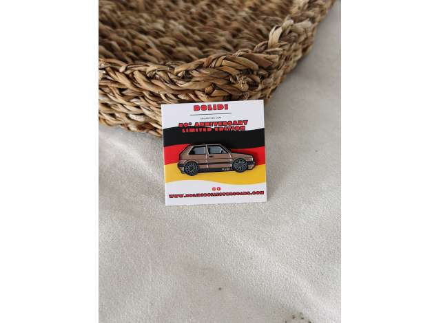 Значок Pin 1990 Volkswagen MK2 Golf GTI, grey