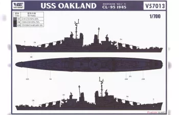 Сборная модель USS Oakland CL-95