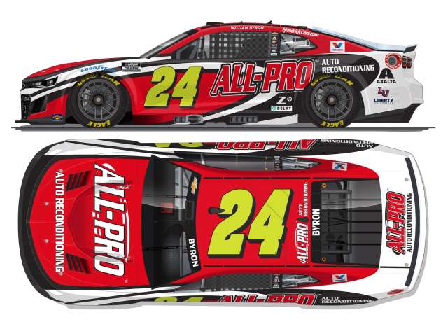 Chevrolet #24 William Bryron *All-Pro*, red/white/yellow 2025