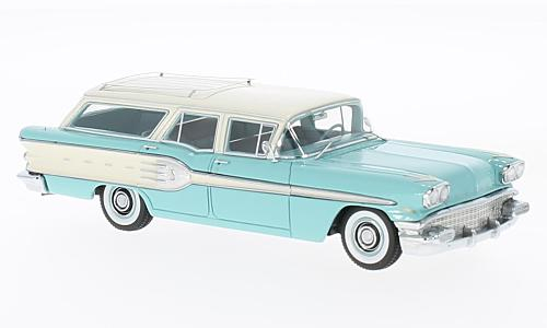 PONTIAC Star Chief Safari 1958 Light Turquois/White