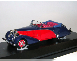 Bugatti T57 Cabriolet Graber 1936 sn 57446 open top Blue / Red