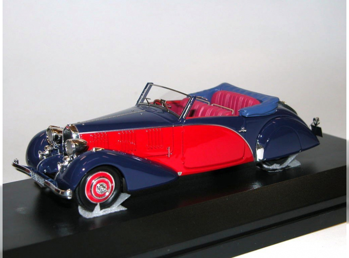 Bugatti T57 Cabriolet Graber 1936 sn 57446 open top Blue / Red