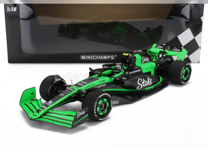 SAUBER F1 C44 Team Stake Kick №24 Season (2024) Zhou Guanyu, Green Black