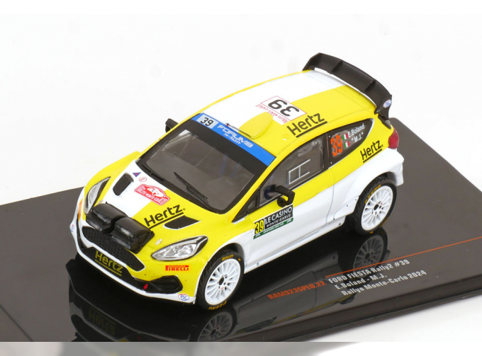 FORD Fiesta Rally2 Team Ford Wrt №39 Rally Montecarlo (2024) Eamonn Boland - Mj, White Yellow