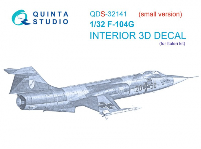 Декаль интерьера кабины F-104G (Italeri) (малая версия)