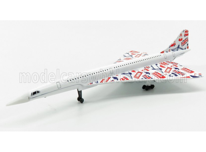 AEROSPATIALE Concorde Airplane 1969 - 18.0 Cm X 8.5 Cm, White