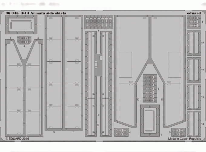 Фототравление для T-14 Armata side skirts