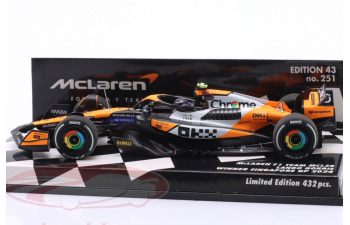 McLaren MCL38 №4 Winner Singapore GP Formula 1 Lando Norris (2024)
