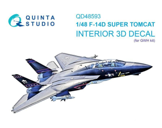 Декаль интерьера кабины F-14D Super Tomcat (GWH)