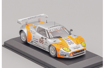 SPYKER C8 Spider Gt2r 3.8l V8 Team Spyker Squadron B.v. №86 24h Le Mans (2006) Jeroen Bleekemolen - Mike Hezemans - Jonny Kane, silver / orange