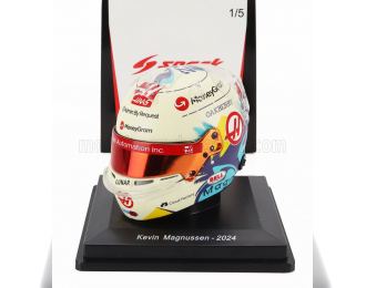 BELL HELMET Casco Helmet F1 Kevin Magnussen Team Moneygram Haas №20 Season (2024), White Black