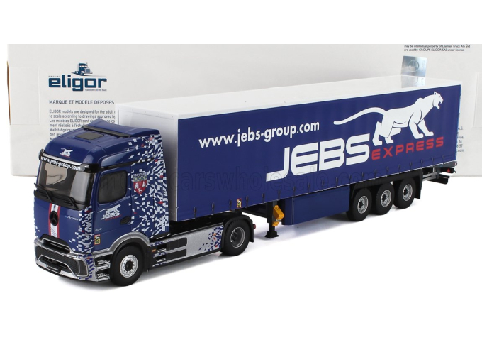 MERCEDES-BENZ E-actros 600 Truck Telonato Jebs Transports (2025), Blue