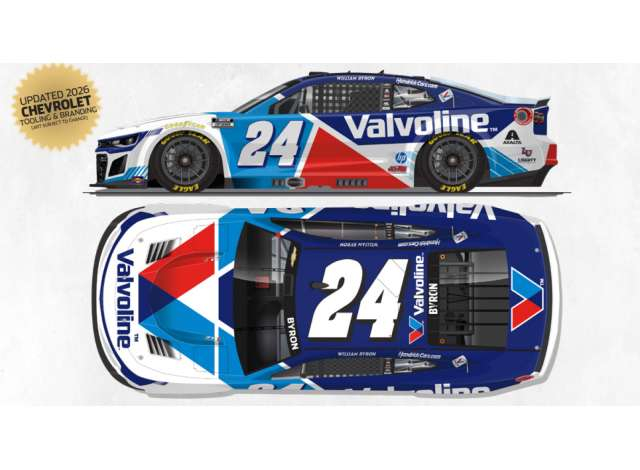 Chevrolet #24 William Byron *Valvoline*, white/blue/red 2026